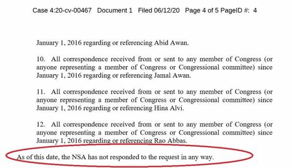 NSA non responsive