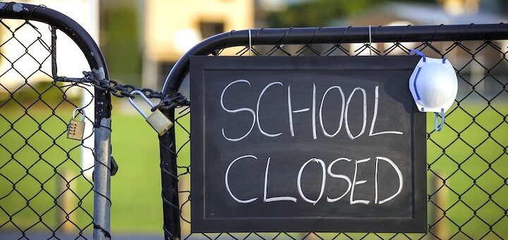 Click to enlarge School closed sign