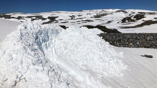 There is an unusual amount of snow in higher mountain areas now.