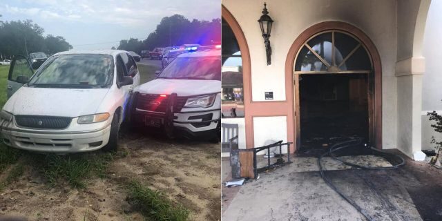 Click to enlarge Burned Queen of Peace Catholic Church in Ocala