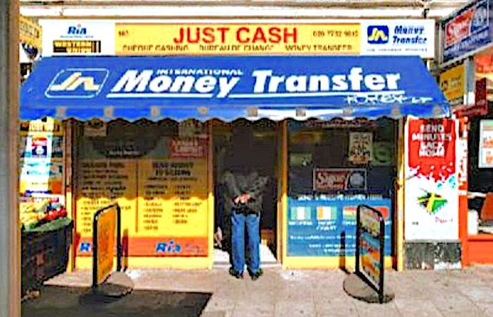 Click to enlarge Storefront money transfer