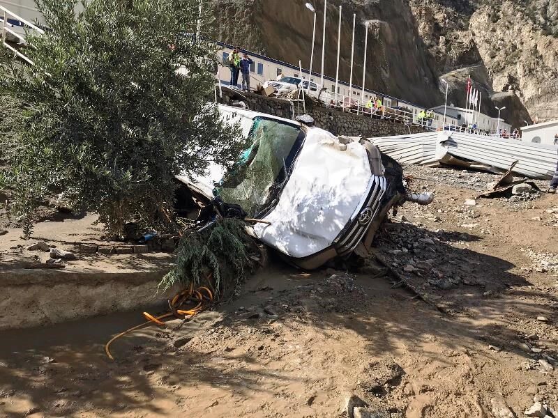 Click to enlarge Flash flood damage in Yusufeli district, Artvin Province, Turkey, 12 July 2020.