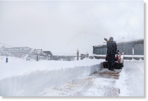 The first big snowfall since the start of May and it was a good one. Perisher yesterday morning.