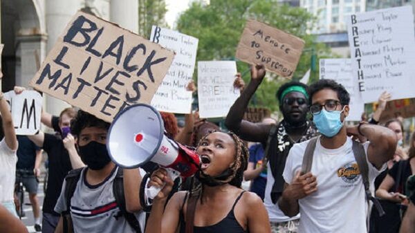 Click to enlarge BLM protest in Manhattan, NY