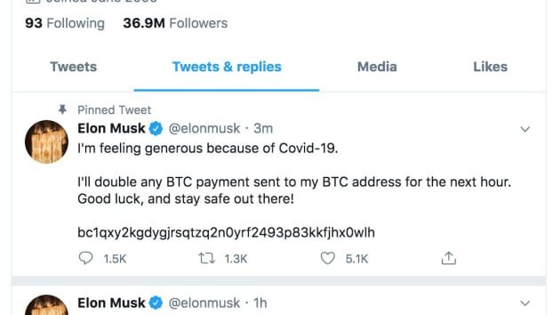 Click to enlarge elon musk hacked tweet