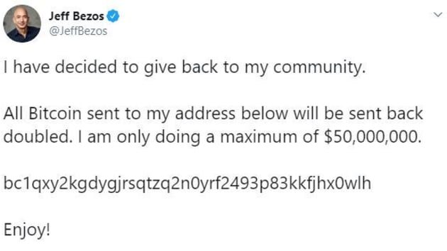 jeff bezos hacked tweet