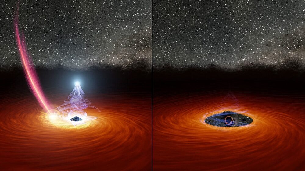 black hole corona disappear