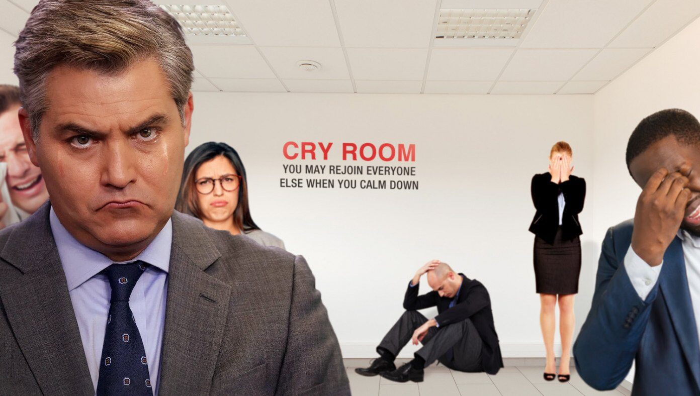 Click to enlarge CNN acosta reporters cry room humor