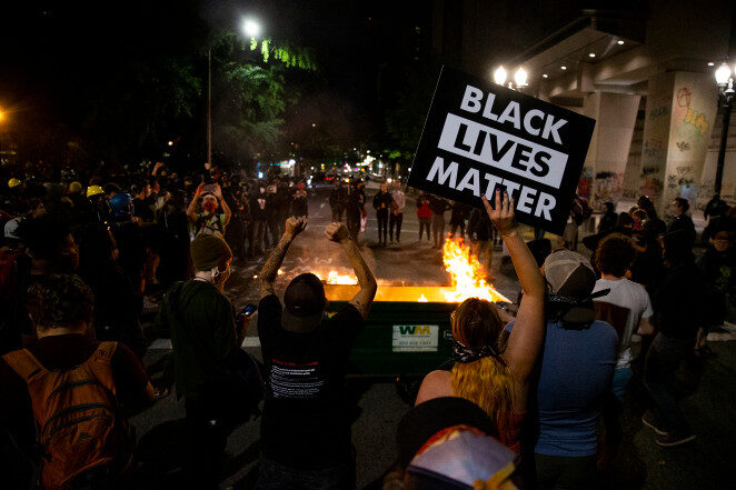 Click to enlarge Portland BLM riot