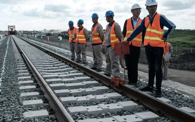 China building railroad