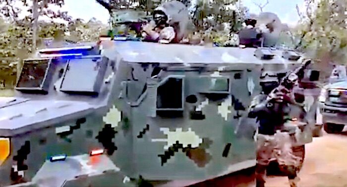 Click to enlarge camouflaged vehicle