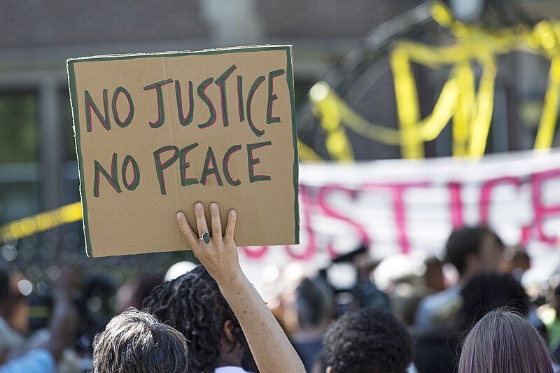 Click to enlarge no justice sign sjw