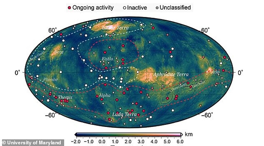 venus planet volcanos