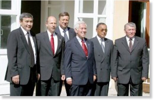 Richard Lugar on a visit to Kazakhstan