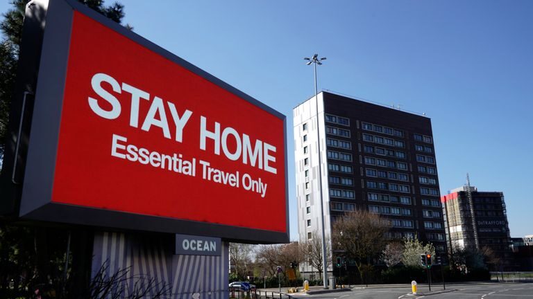 stay home sign