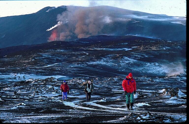 From the 1991 Hekla eruption, when lava covered an area of 23 square kilometers