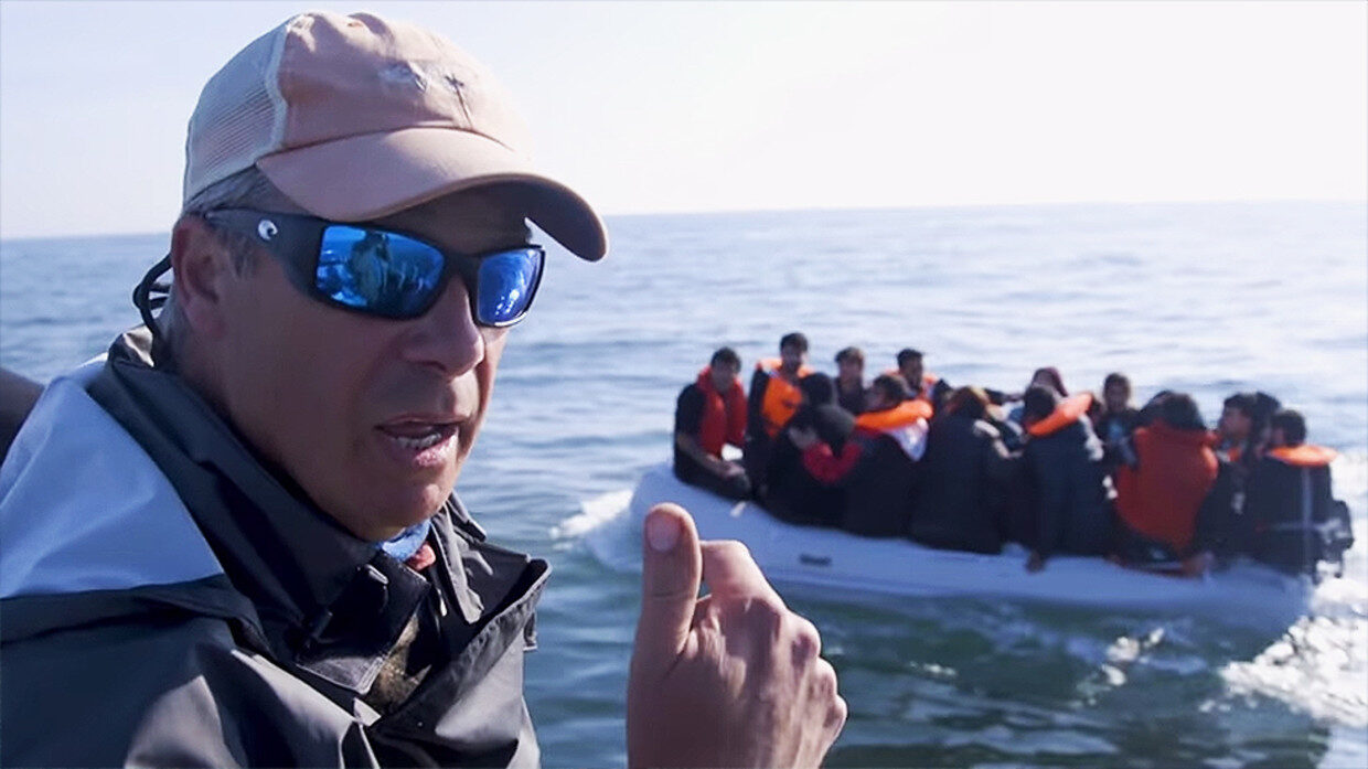 Click to enlarge farage english channel migrants