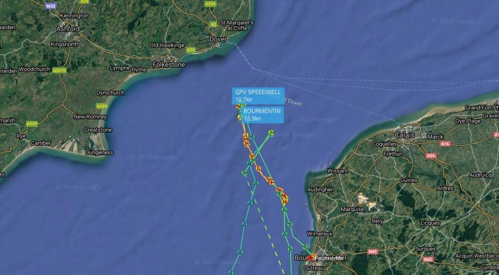 Click to enlarge english channel migrants