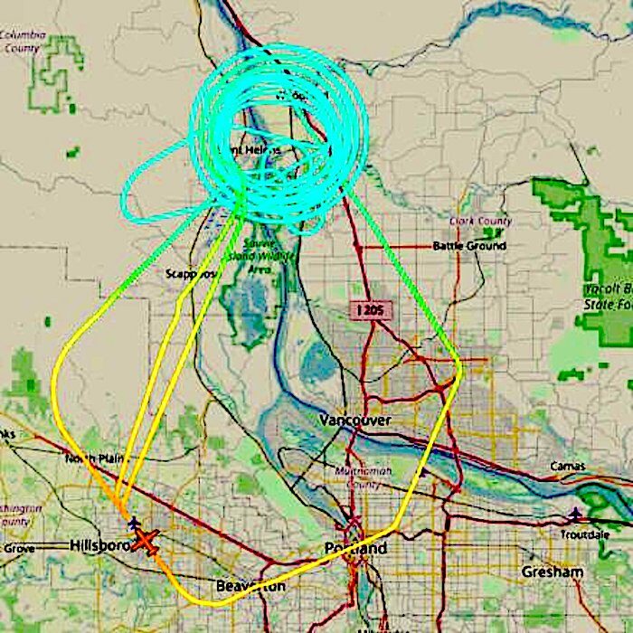 Screen shot flight data