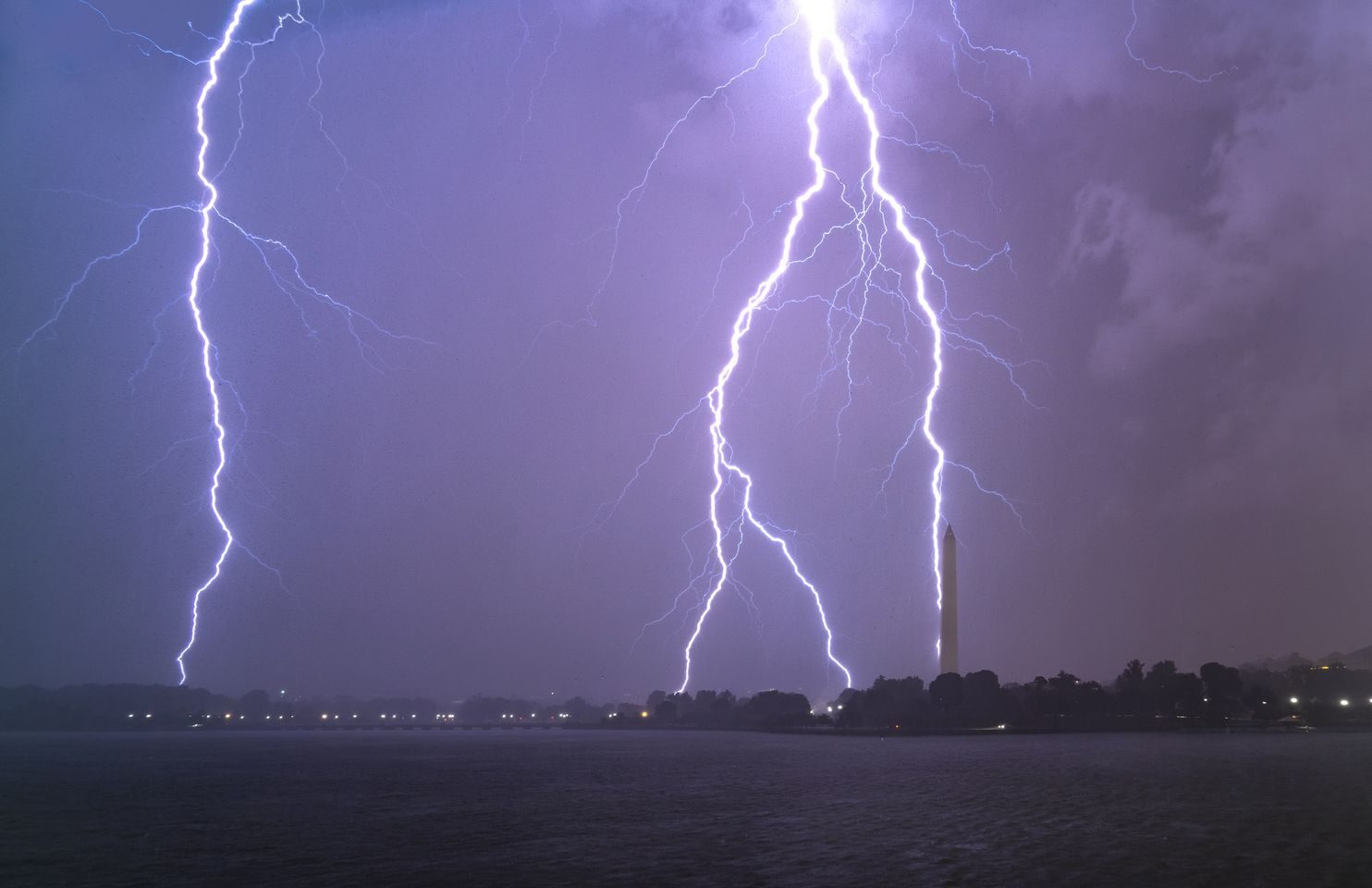 Click to enlarge Lightning over D.C. on Thursday night.