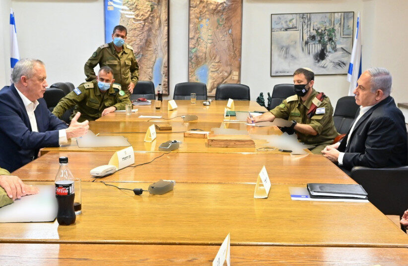Click to enlarge Gantz Netanyahu Hezbollah Lebanon border