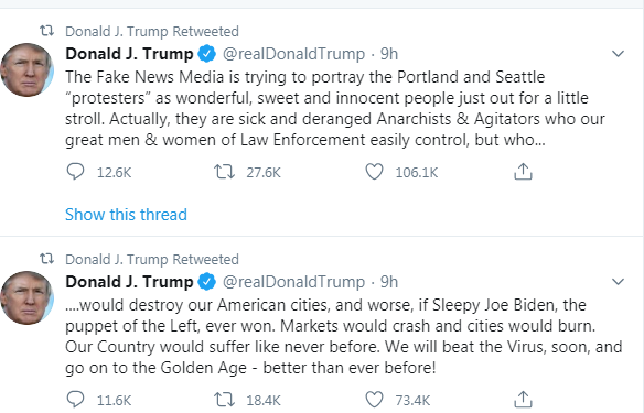Click to enlarge trump tweets portland