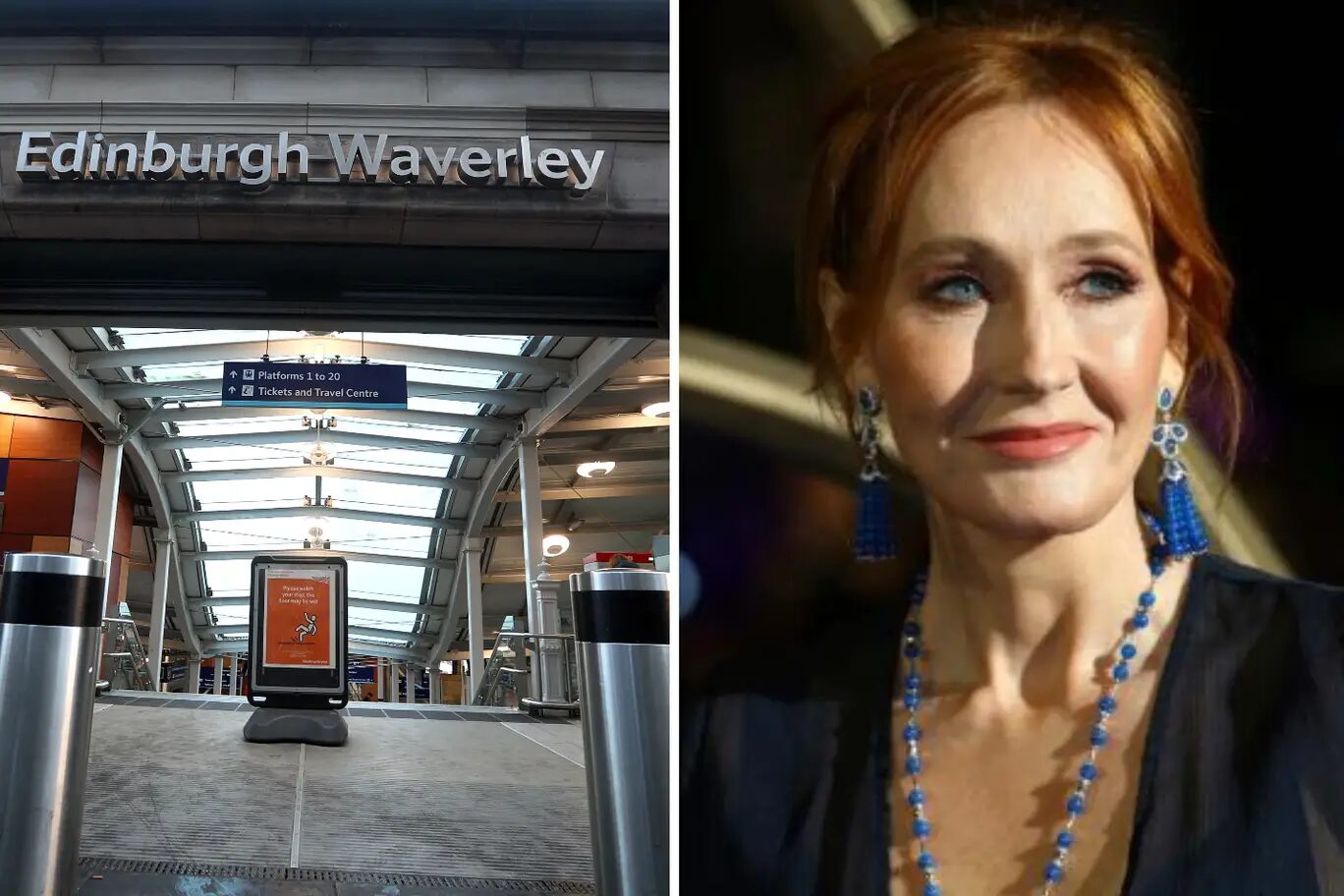 Click to enlarge edinburgh waverly jk rowling