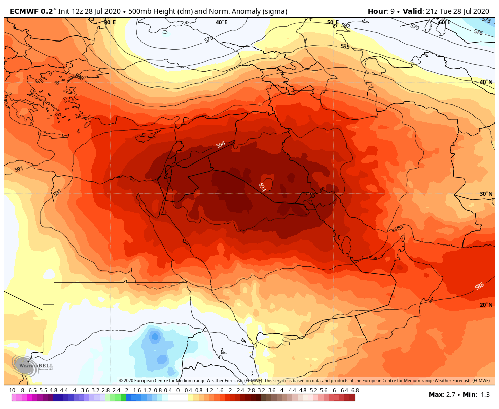 Crushing heatwave setting records in the Middle East