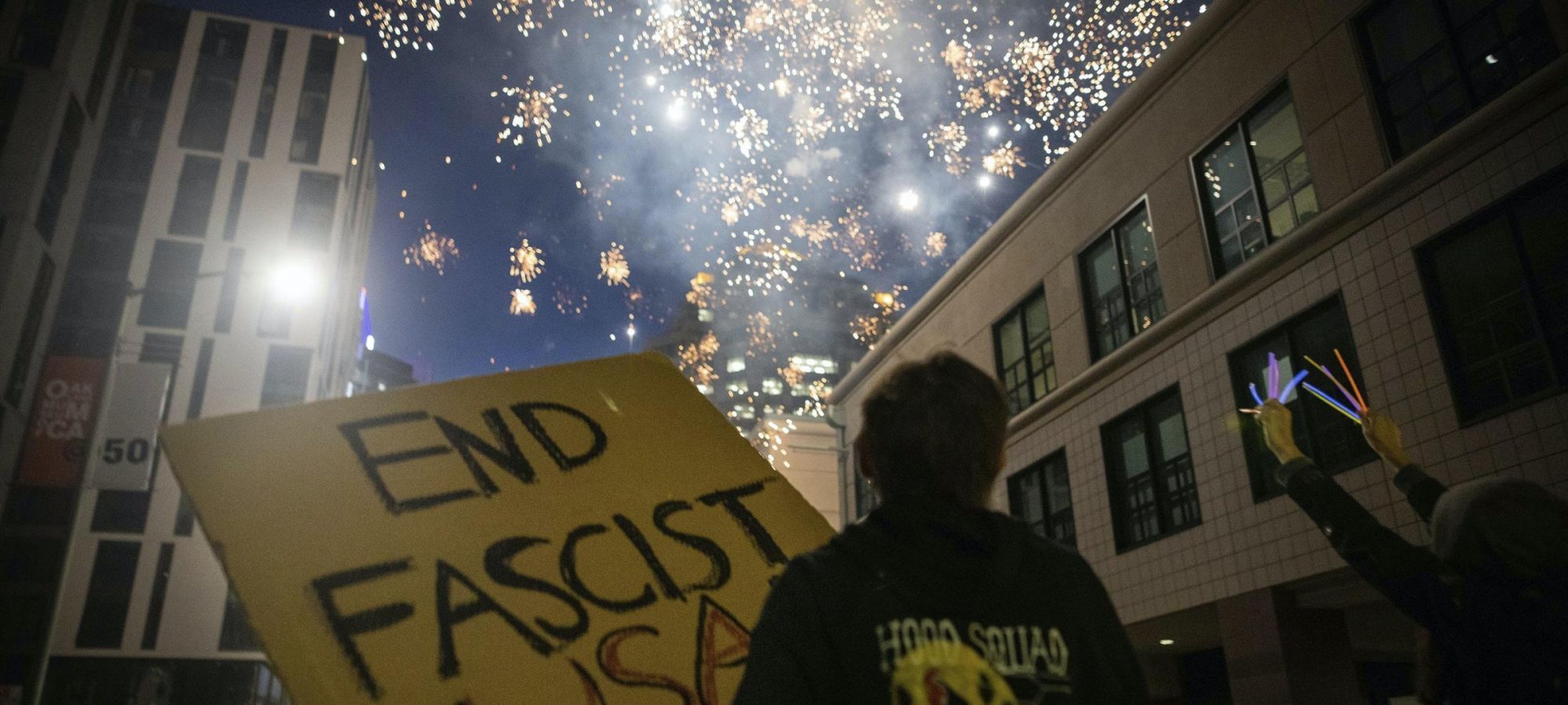 blm protests fascist sign