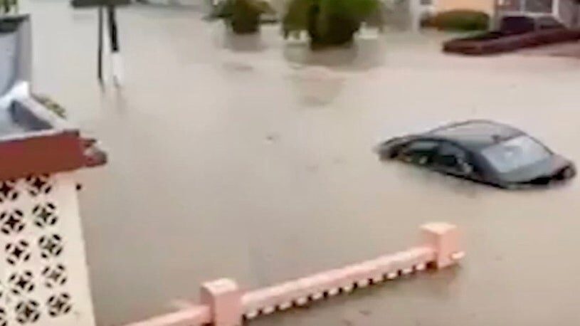 Streets in some neighborhoods were inundated with water