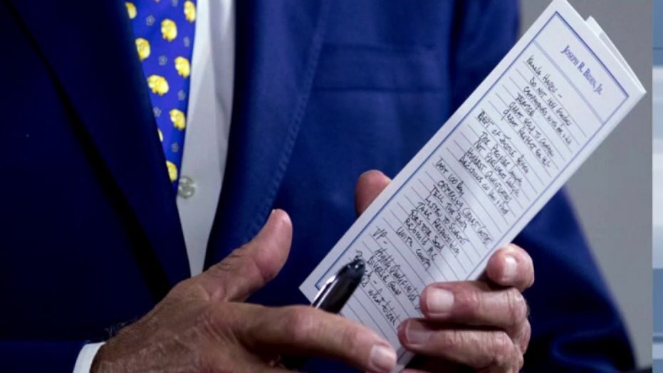 Click to enlarge Biden's notes