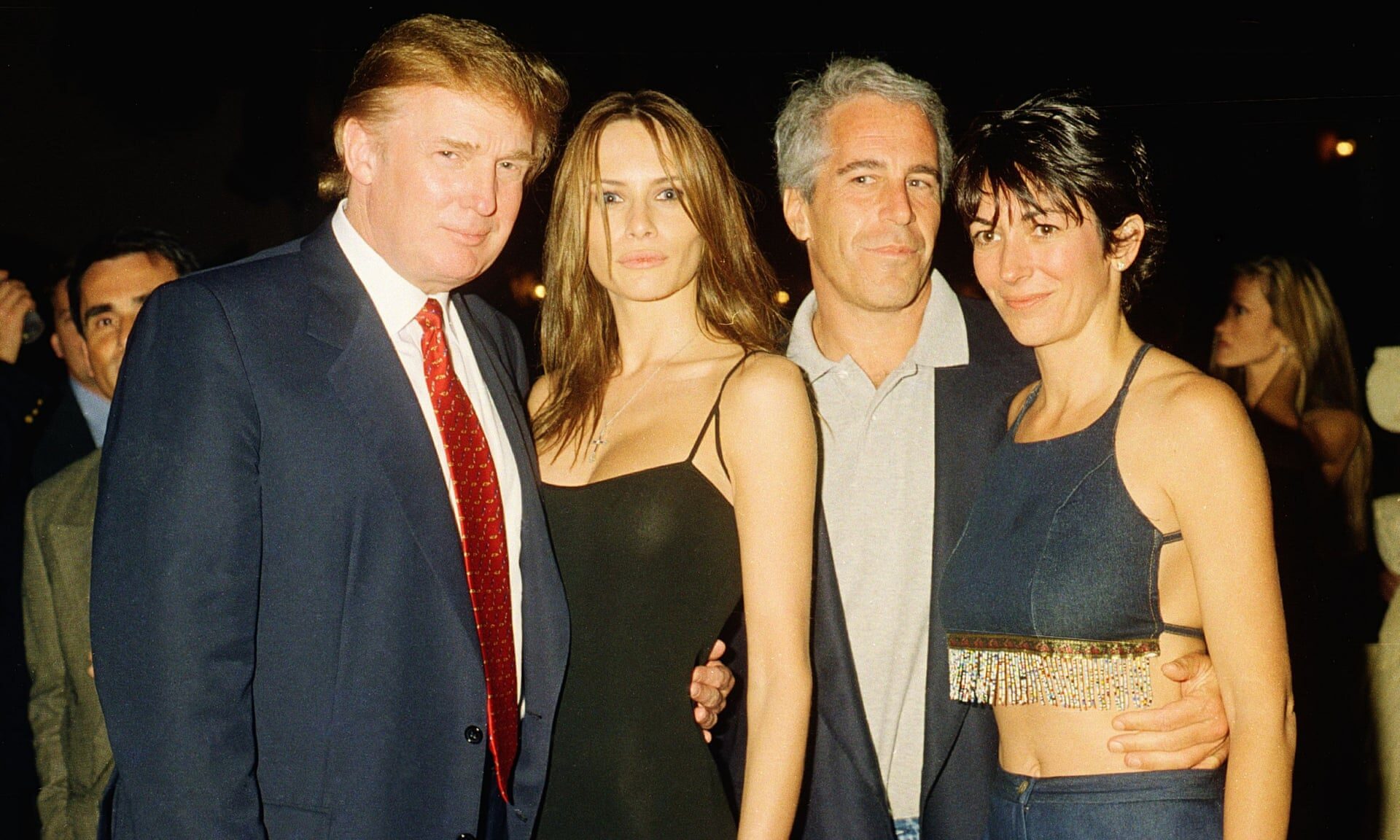 Click to enlarge Donald Trump, Melania Knauss, Jeffrey Epstein, Ghislaine Maxwell