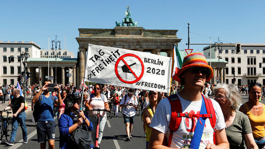 Demonstrators in Berlin 2