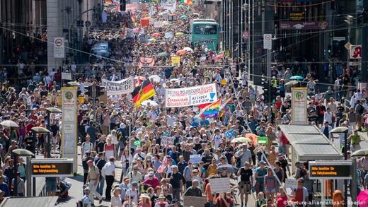 Demonstrators in Berlin 1