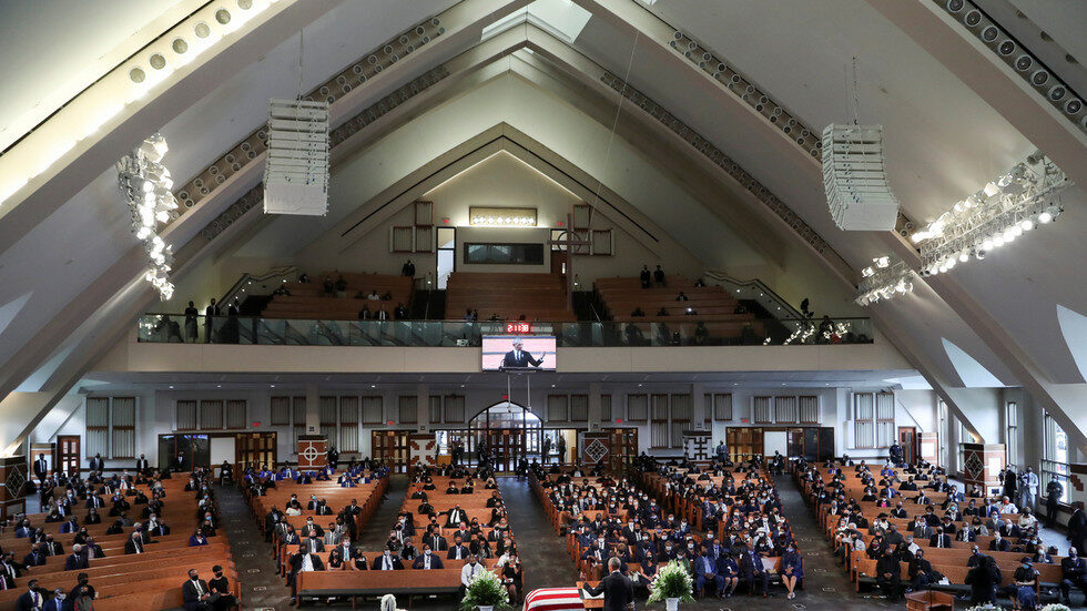 Click to enlarge funeral of Congressman John Lewis in Georgia