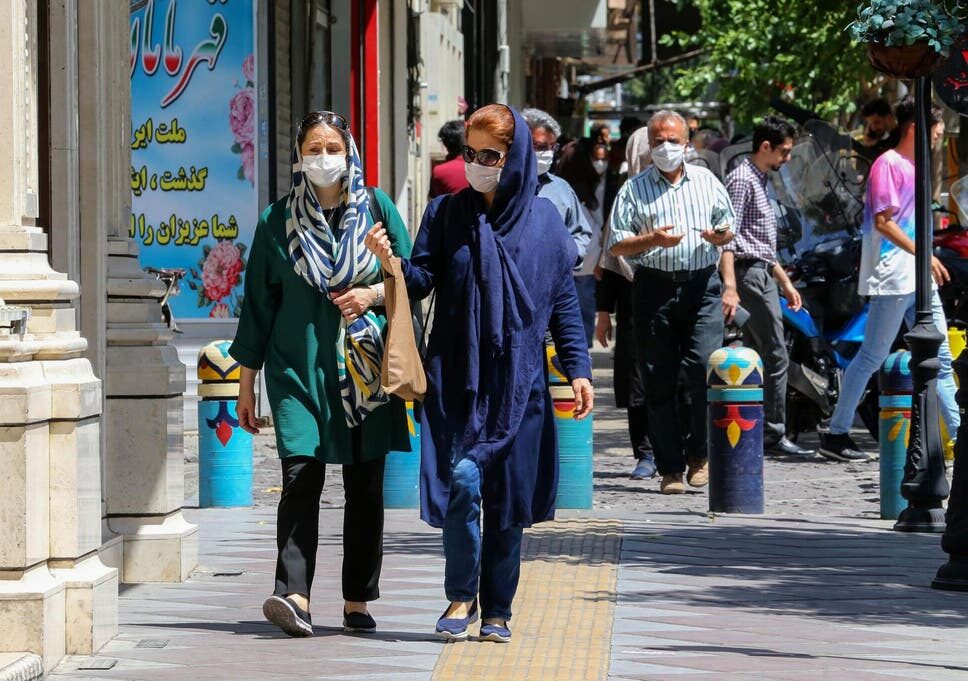 iranians masks covid