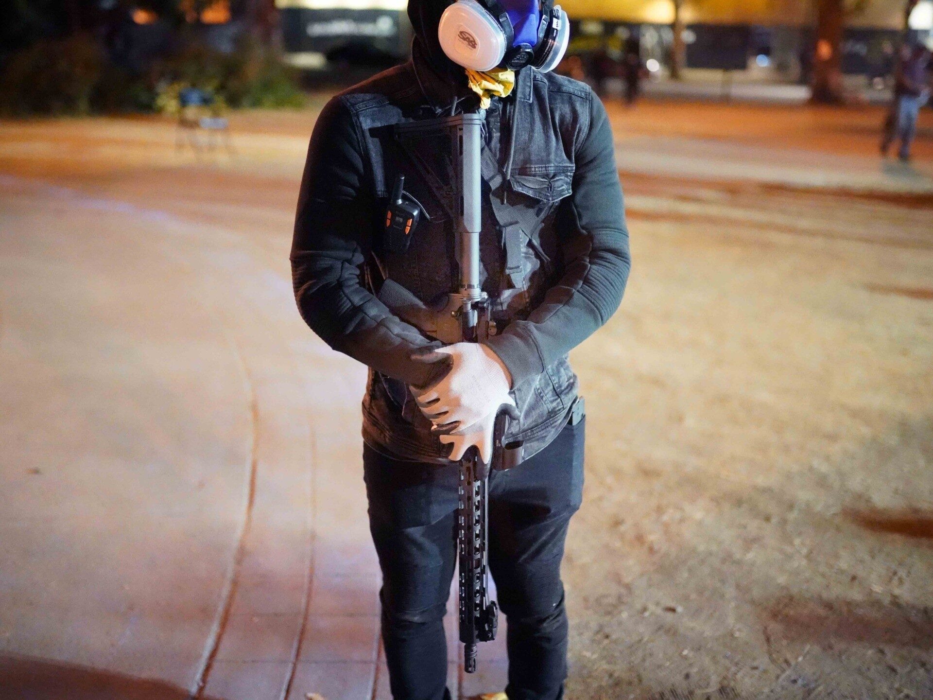 portland rioter ar15 rifle