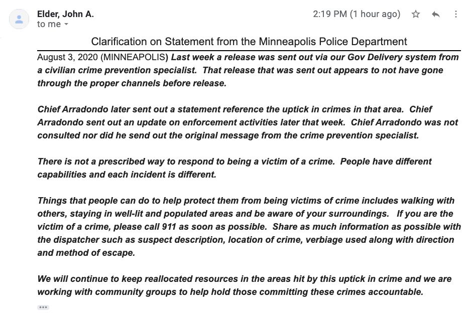 Elder statement