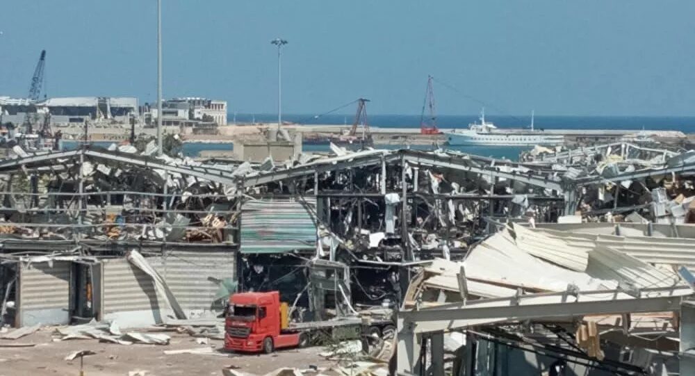 Click to enlarge Beirut blast harbor