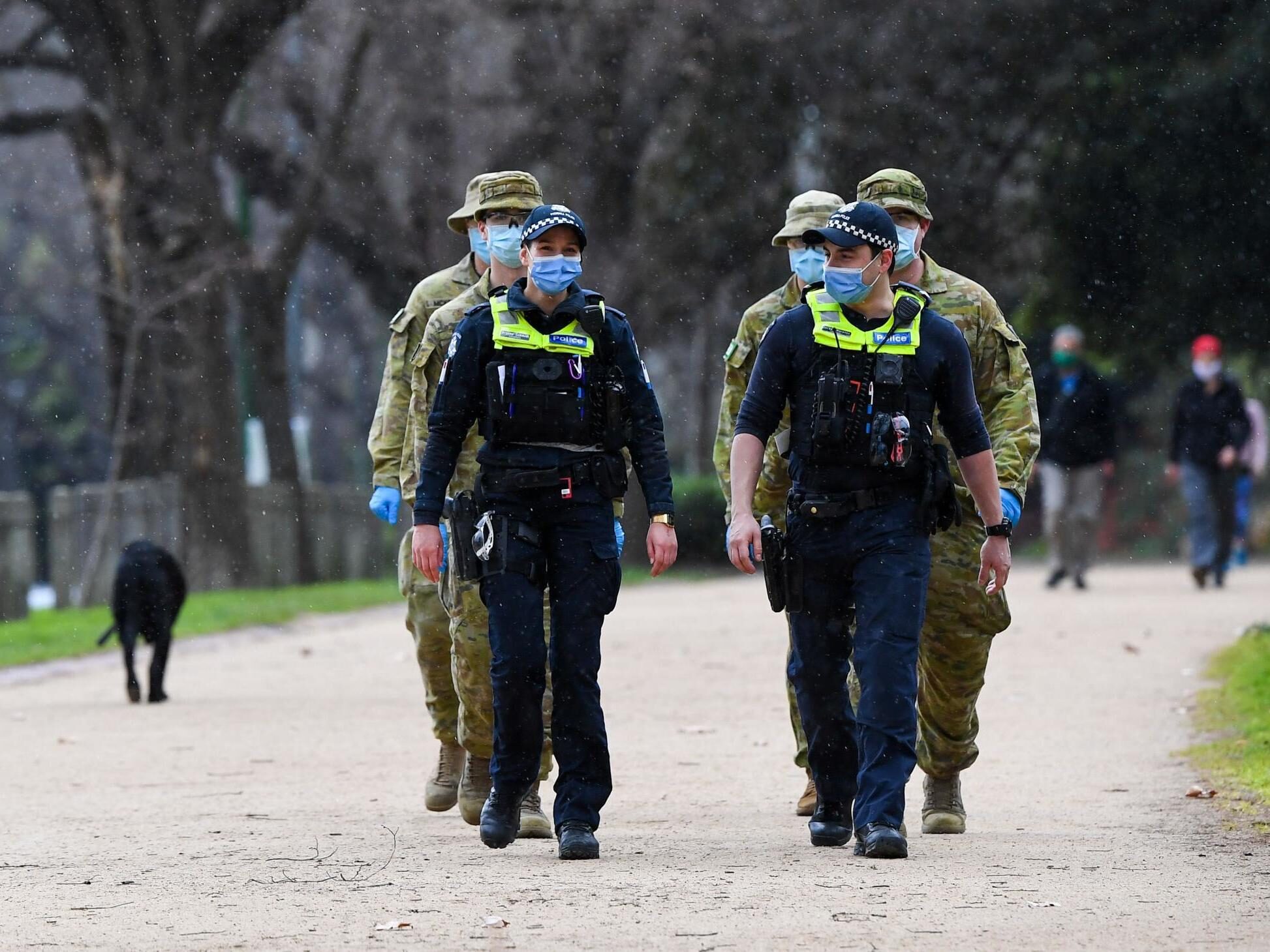 Click to enlarge Military deployed covid Australia
