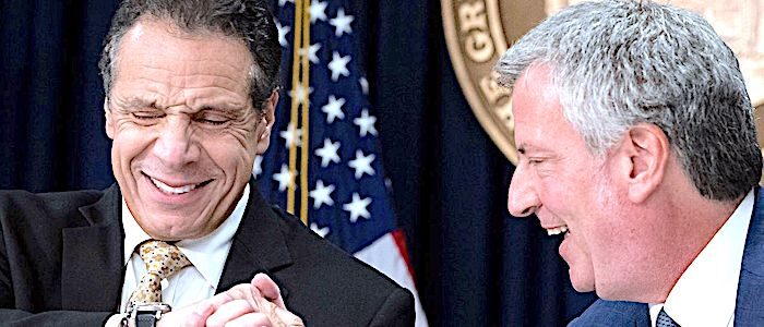 Click to enlarge Cuomo, de Blasio