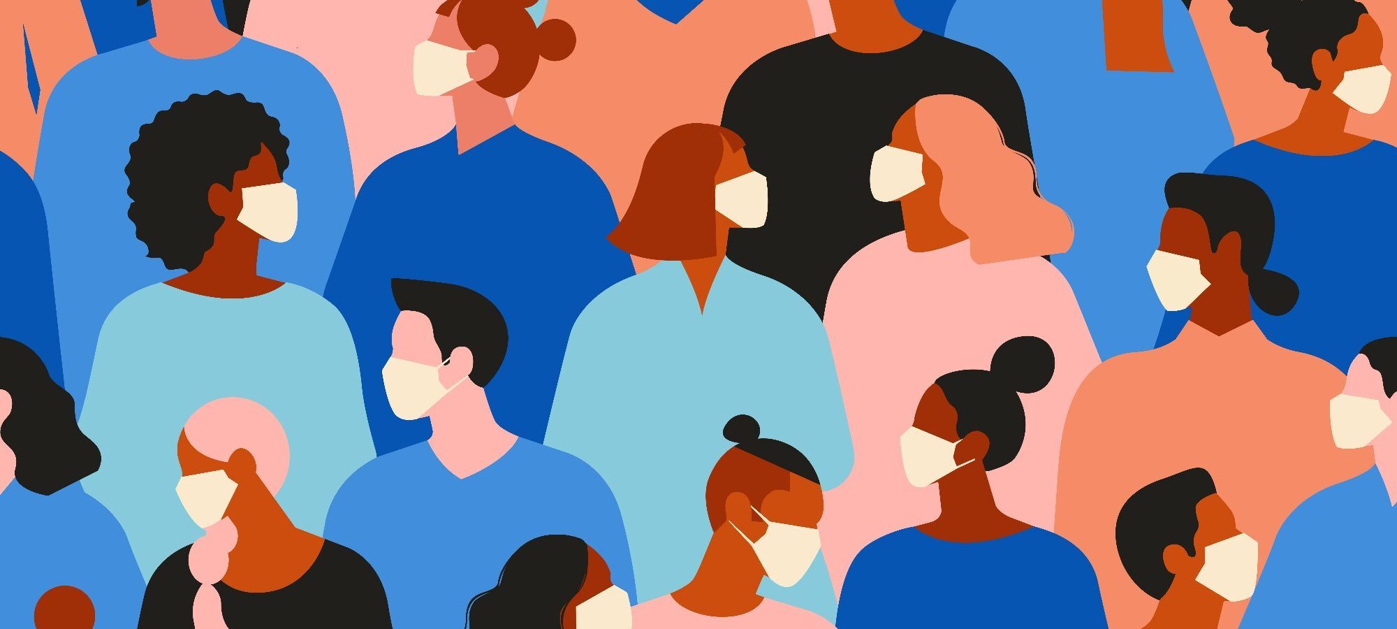 mask wearing people
