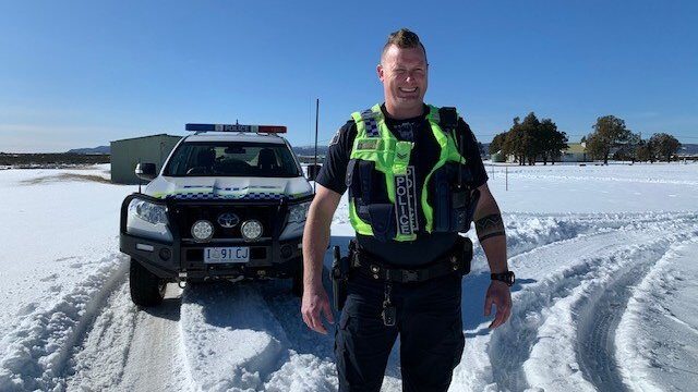 Senior Constable Dan Adams said police sometimes have to leave stranded vehicles until the snow melts.