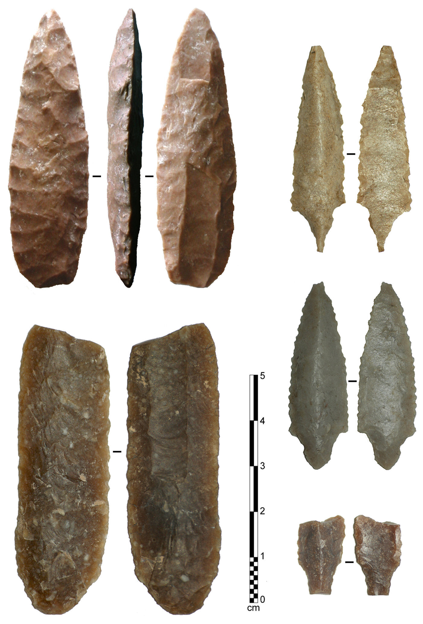 Click to enlarge Fluted stone points