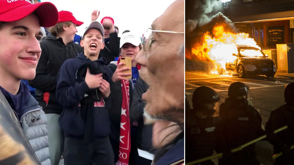 Nick Sandmann riot police