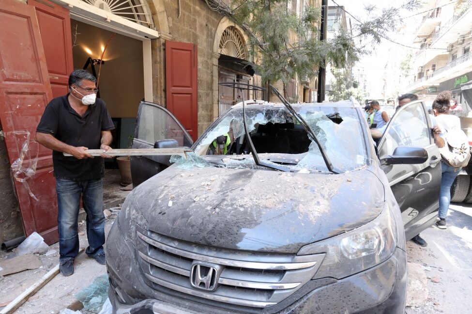 Click to enlarge beirut explosion car damage