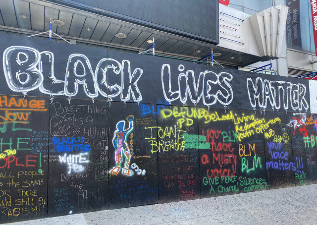 Click to enlarge BLM graffiti