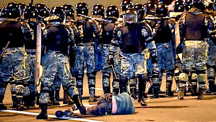 Minsk riot police