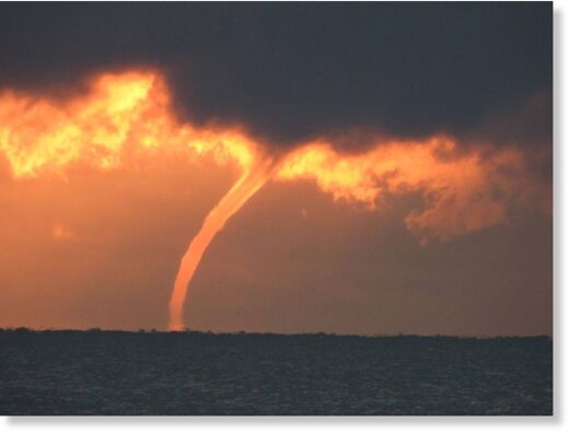 Waterspout over Lake Erie, off of Lorain, Ohio