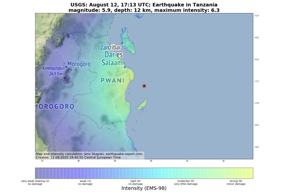 Tanzania earthquake